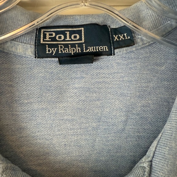 Polo by Ralph Lauren Men's Light Blue Short Sleeve Polo Shirt in XXL - Picture 6 of 7